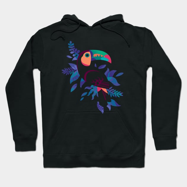 Toucan Silhouette 4 Hoodie by Waynem